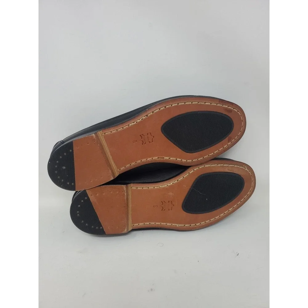 Eddie Bauer Leather Loafers Mens Tassel Black Brown Size 8